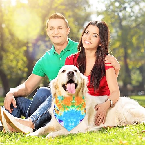 Vista 3 de Silkfly 50 bandanas de verano para perros, bufandas para mascotas, para peluquería, triángulo, lavable, babero para perros grandes, fiesta
