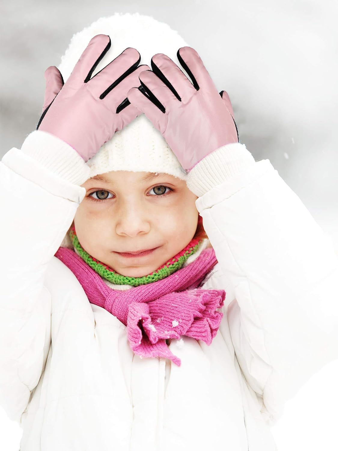 4 Pairs Kids Winter Gloves Waterproof Snow Ski Gloves Warm Unisex Camouflage Gloves for Cold Weather Girls Boys Children : Sports & Outdoors