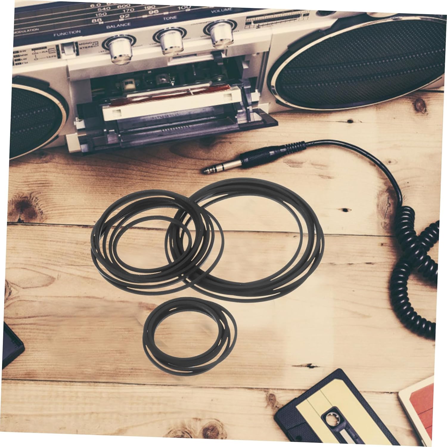40 Pcs Rubber Recorder Belts for Cassette Player Maintenance