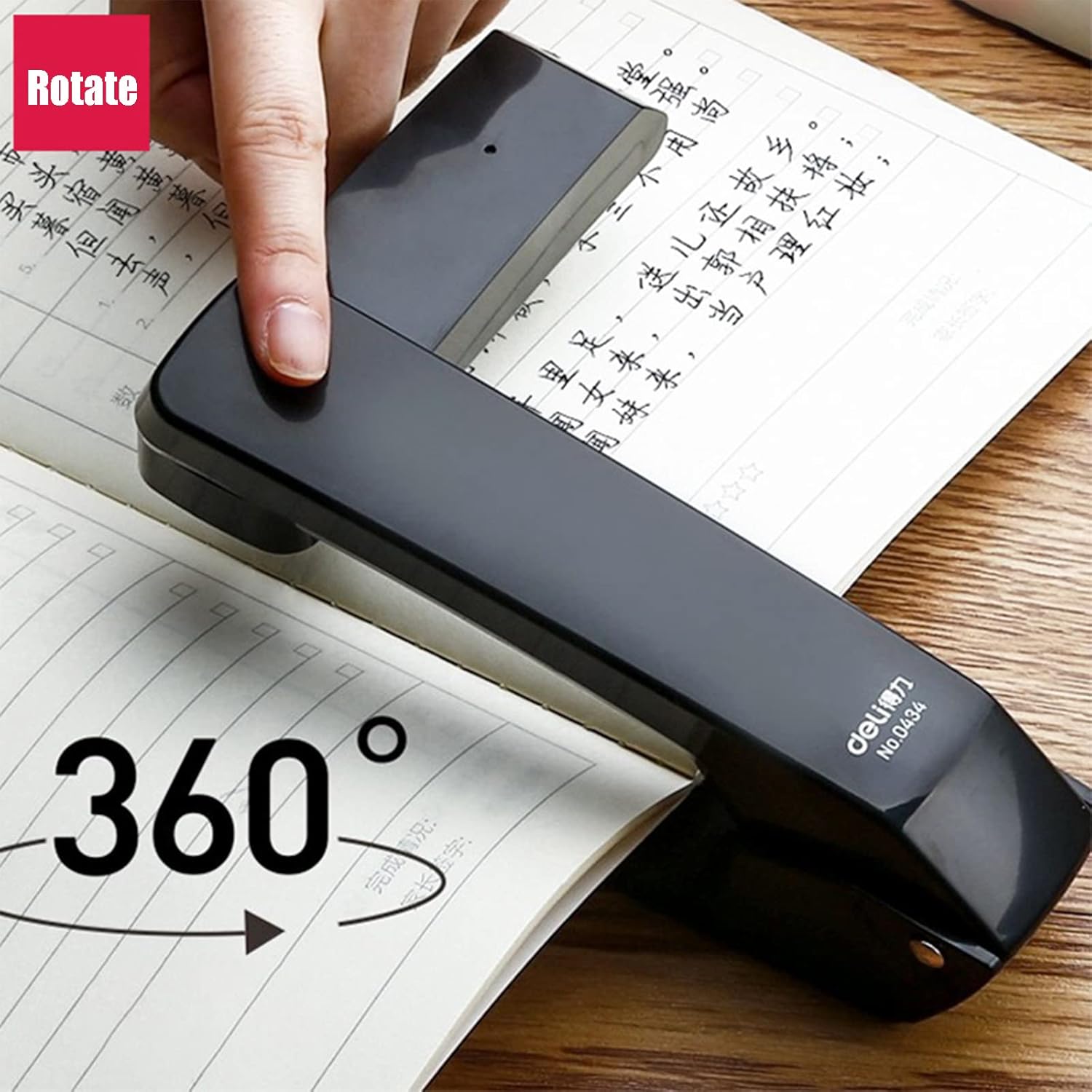 XUBX 360° Swivel Stapler with 3 Box Staples, Arm Swivel Stapler, 20