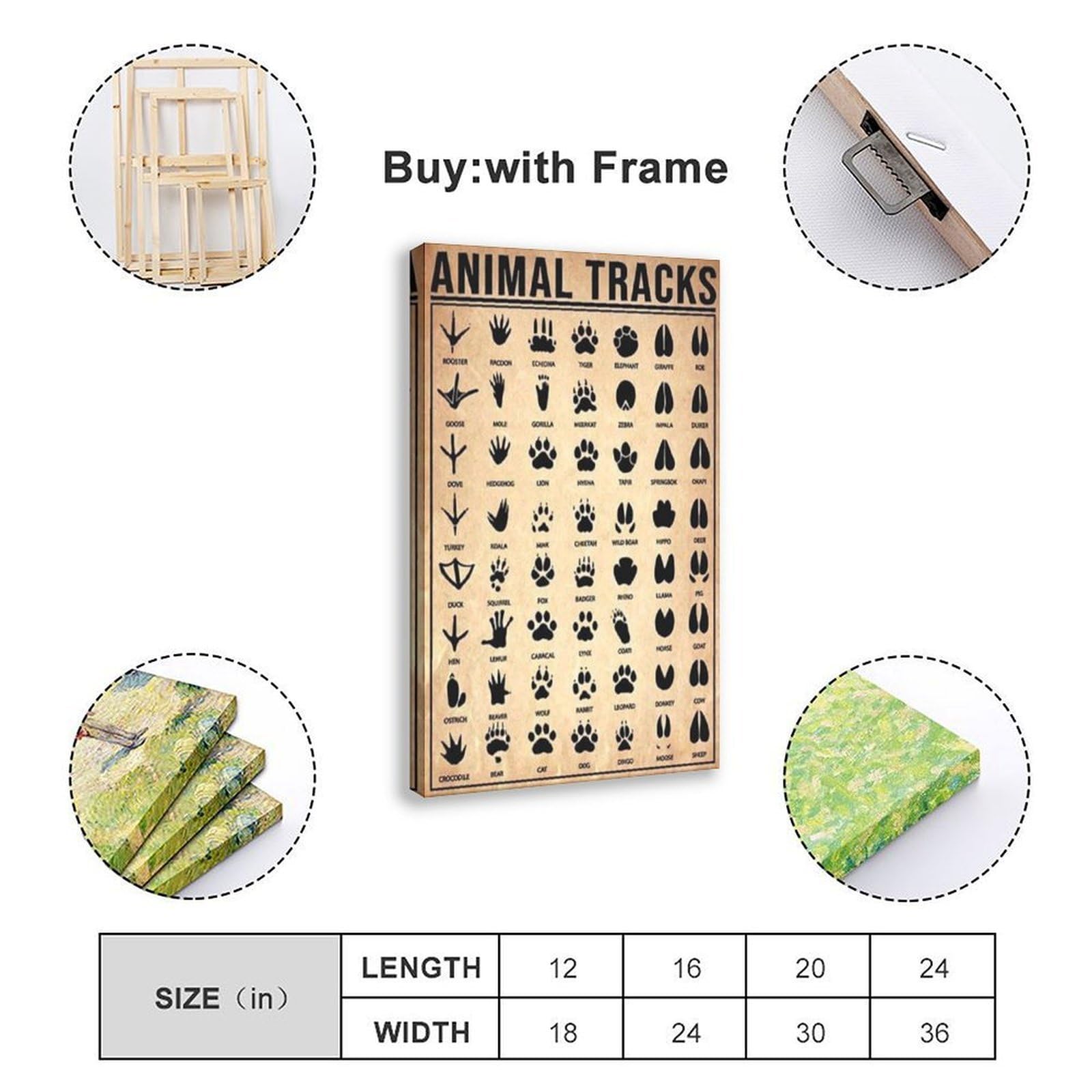 Leinwandposter mit Tiermotiven – Ein umfassender Leitfaden für Outdoor-Enthusiasten, Wandkunst, Dekordruck, Bild, Gemälde für Wohnzimmer, Schlafzimmer, Dekoration, 50 x 75 cm