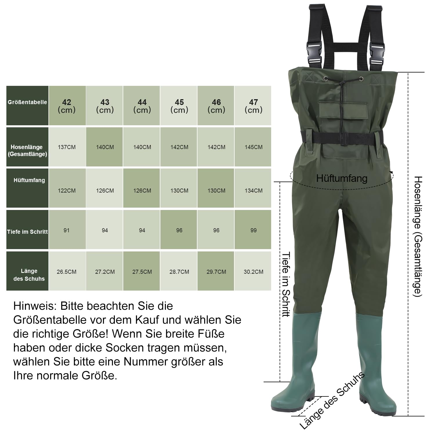 Wathos Herren und Damen Wasserdichte Anglerhosen aus 70D Nylon PVC und Neopren für Angeln, Bauernhöfe und Bauarbeiten