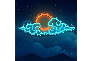Anime Neon Sign: Dimmable LED Cloud Beacon for Gamers' Realms