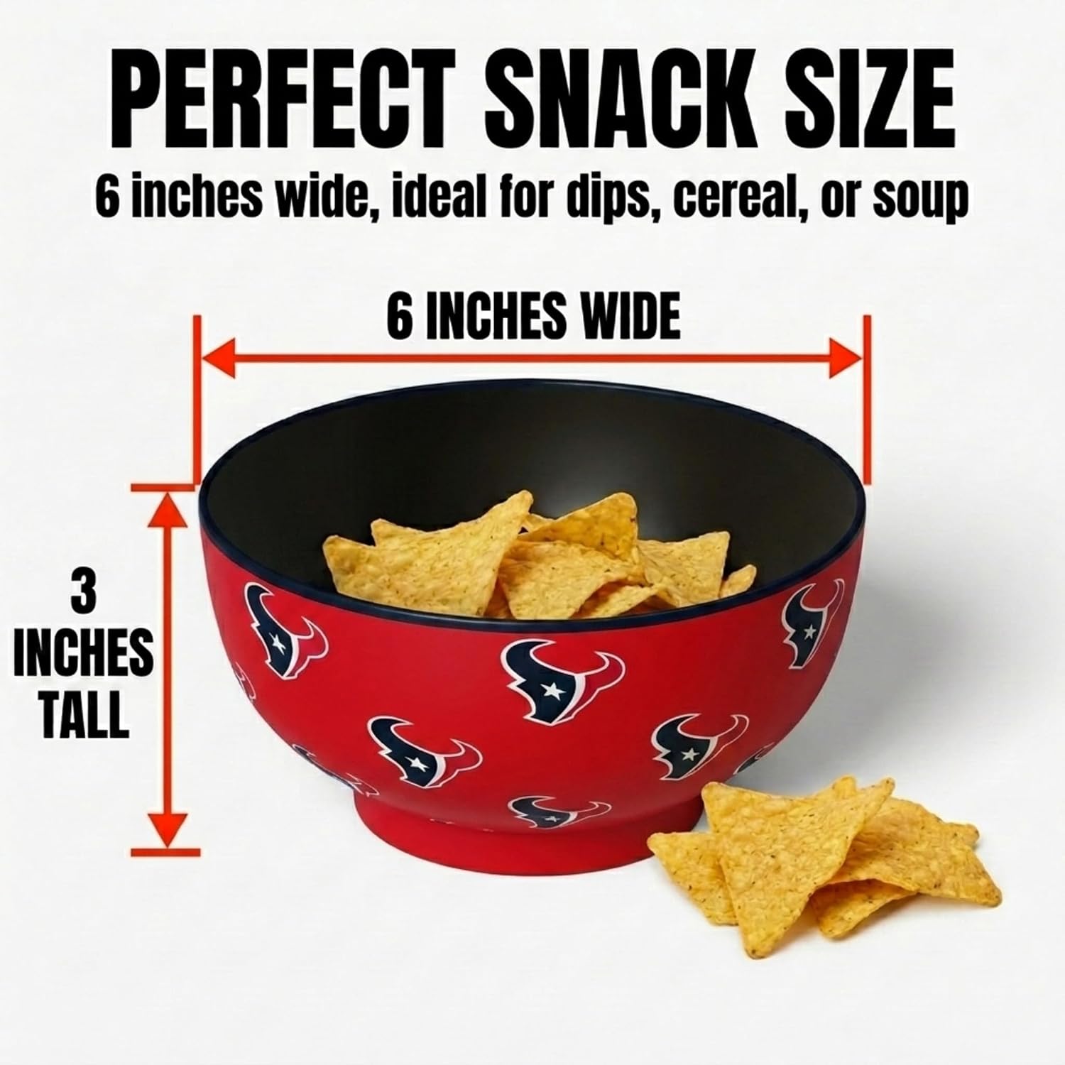 NFL Houston Texans Home and Away 2 Pack Serving Bowls