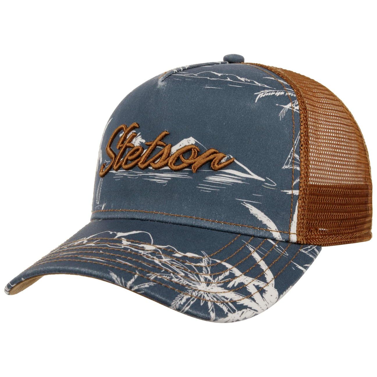 Stetson Minimal Aloha Print Trucker Cap Herren Sommer Winter