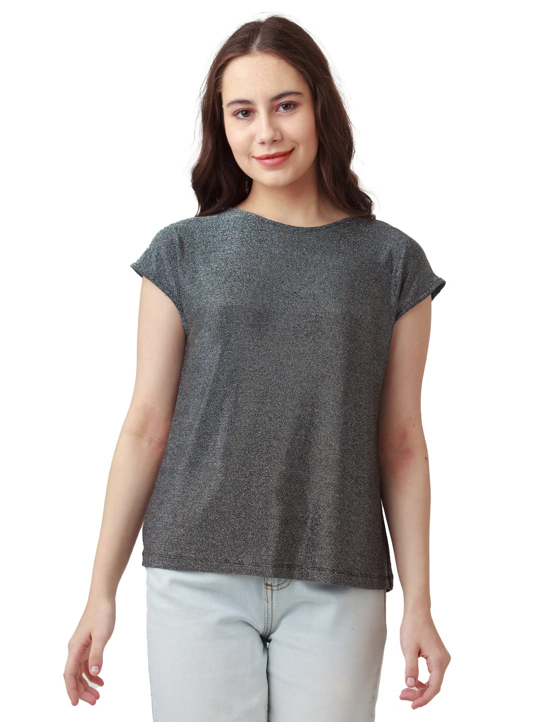 Zink LondonWomen's Silver Solid Regular Top