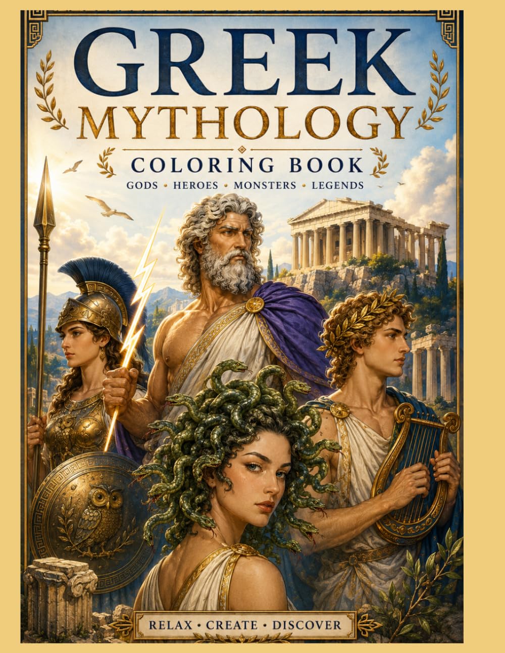 Greek Mithology: Coloring book GODS HEROS MONSTERS LEGENDS
