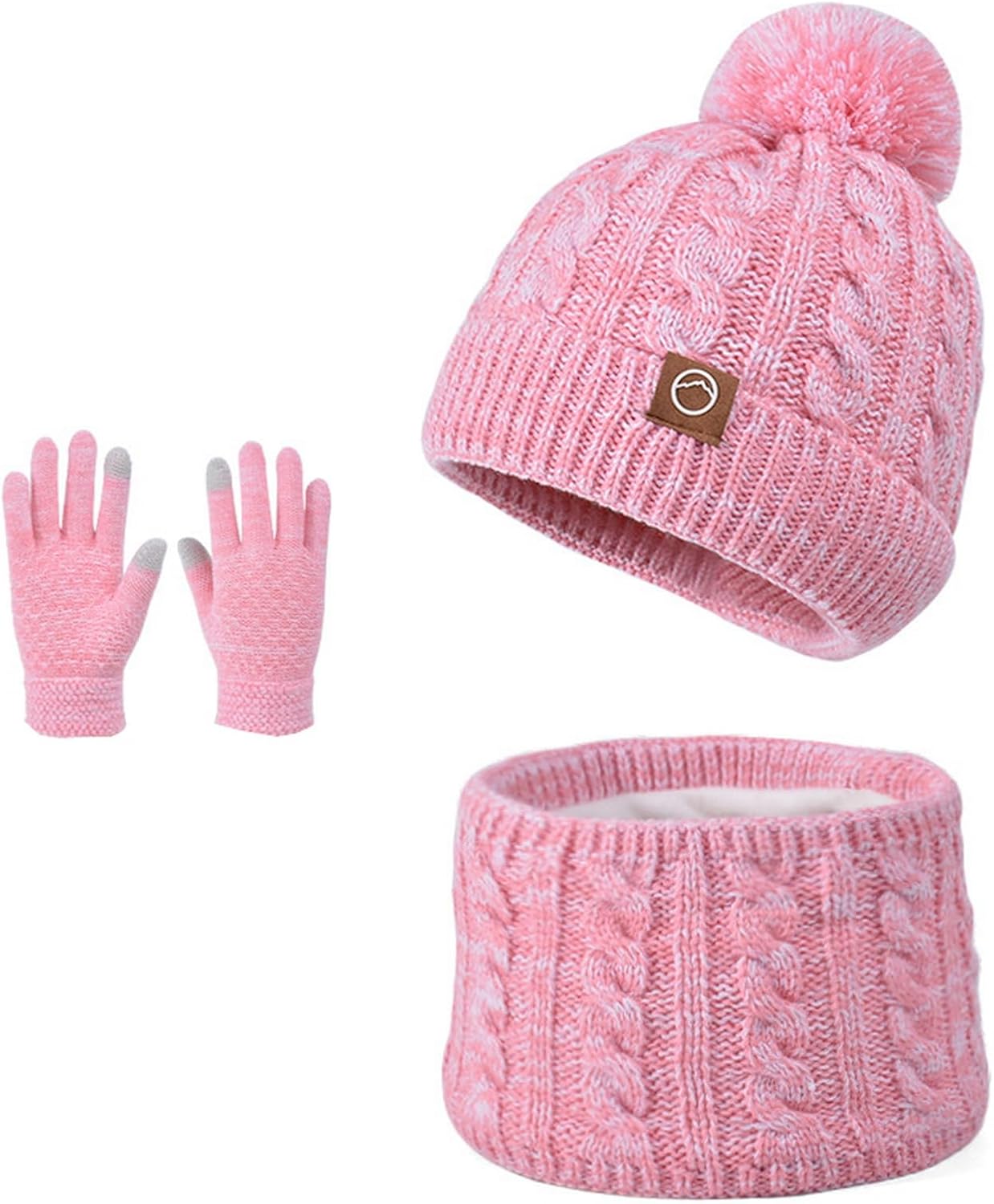 Winterset Voor Kinderen - Muts, Sjaal En Handschoenen Gebreid 4-10 Jaar