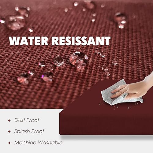 Miniatura 3 de FINCATI Fundas de cojín de repuesto de 14 piezas para patio al aire libre con cremallera, fundas de repuesto para sofá seccional para exteriores con