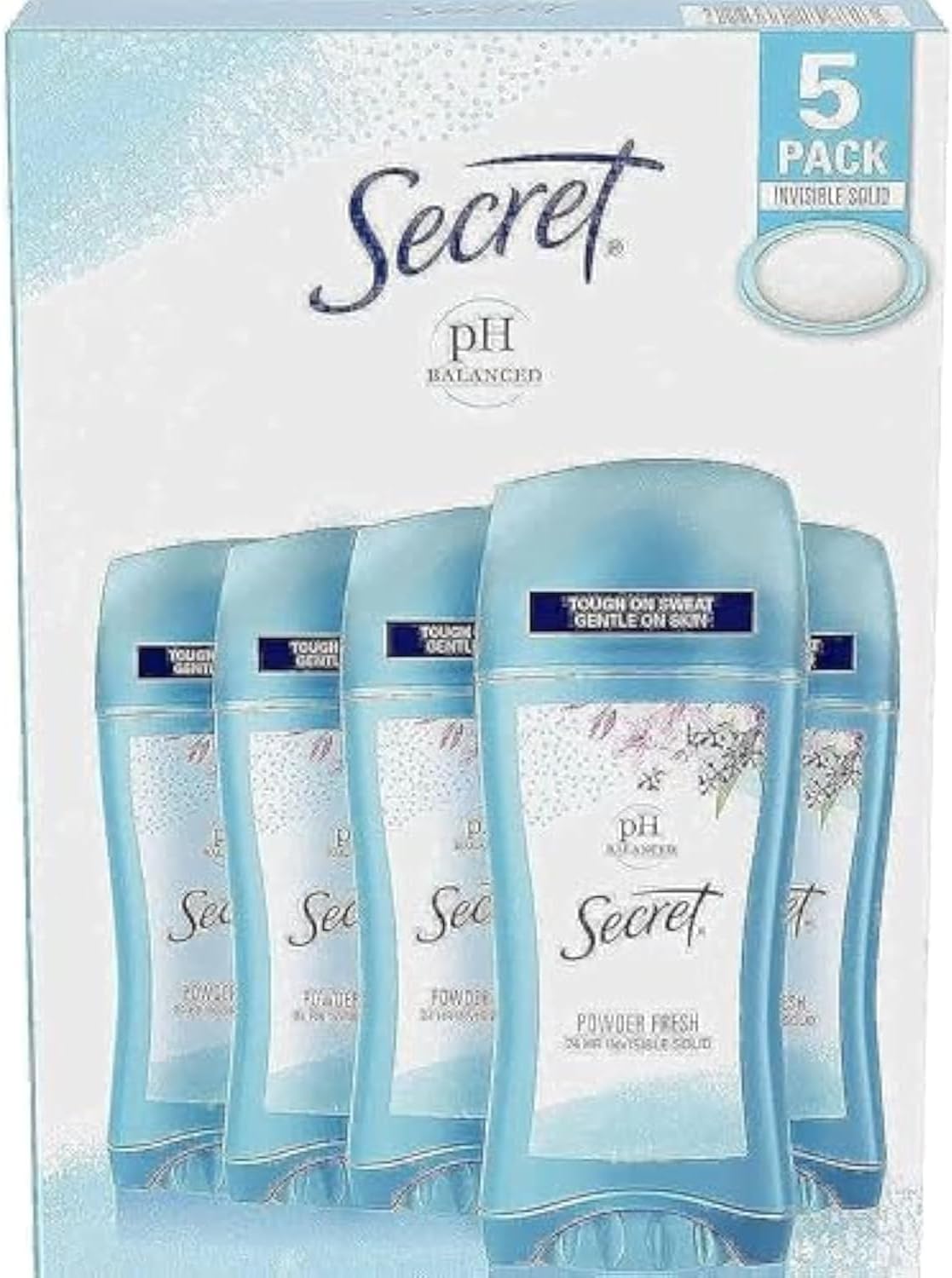 Secret Invisible Solid Deodorant, Powder Fresh (2.1 oz, 5 pk.)