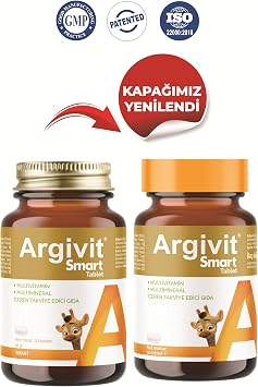 Argivit Smart Tablet, Multivitamin Multimineral with Phosphatidylserine, L-Arginine, Choline and L-Carnitine, 30 Tablets