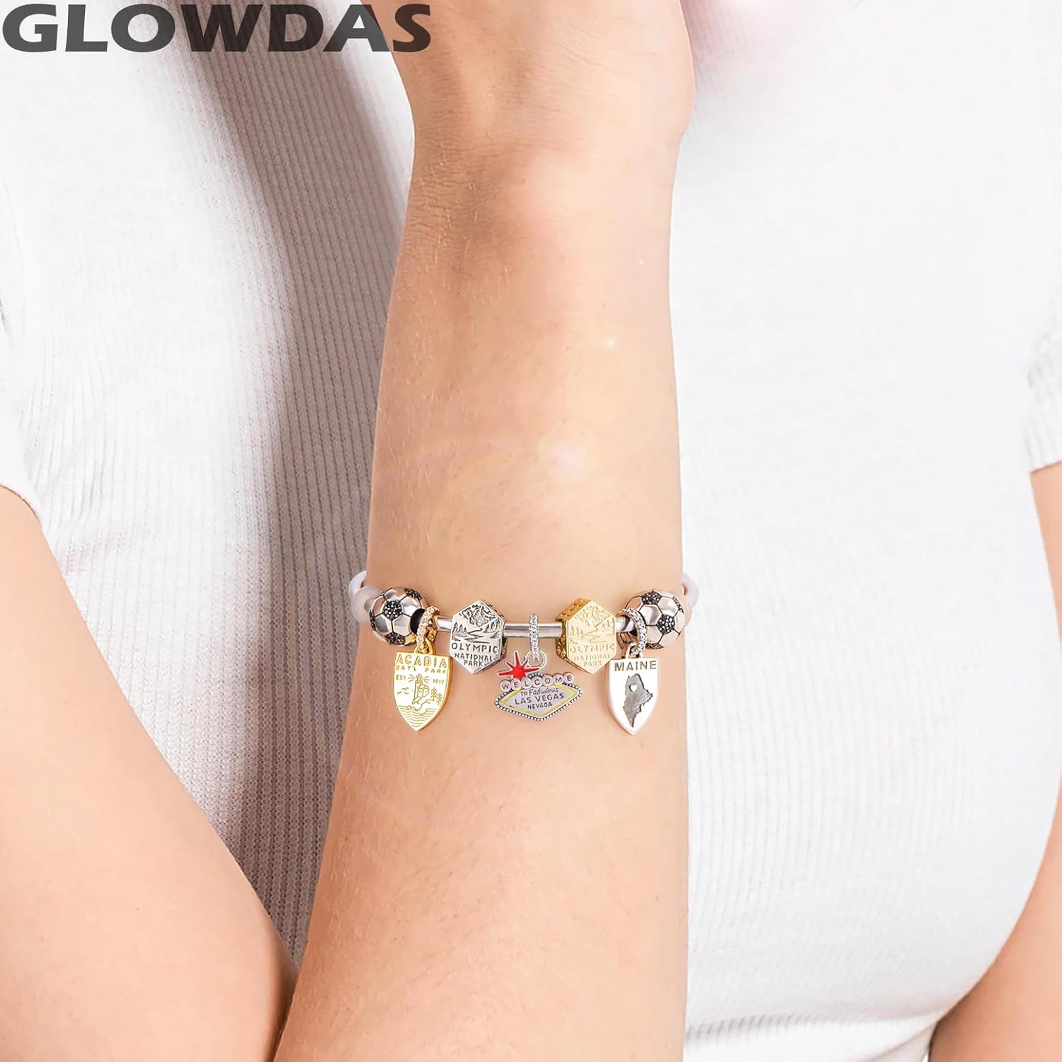 Acadia National Park Shield Dangle Charms, fit Pandora Travel Bracelet/Necklace, 925 Sterling Silver Lighthouse Maine Pendant Bead, Gift for Sister/USA Souvenir/Aunt - Image 6