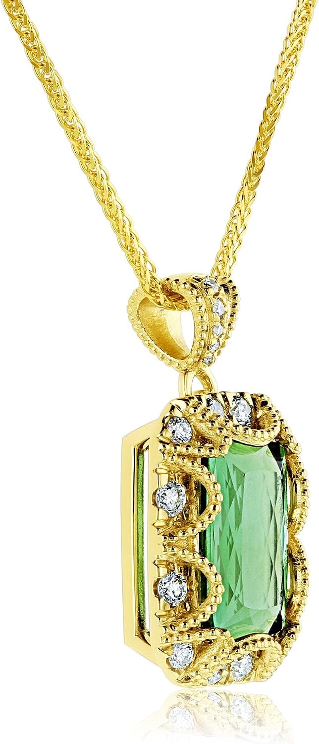 Kobelli 6.48 ct tw Green Tourmaline Royal Scallop Pendant