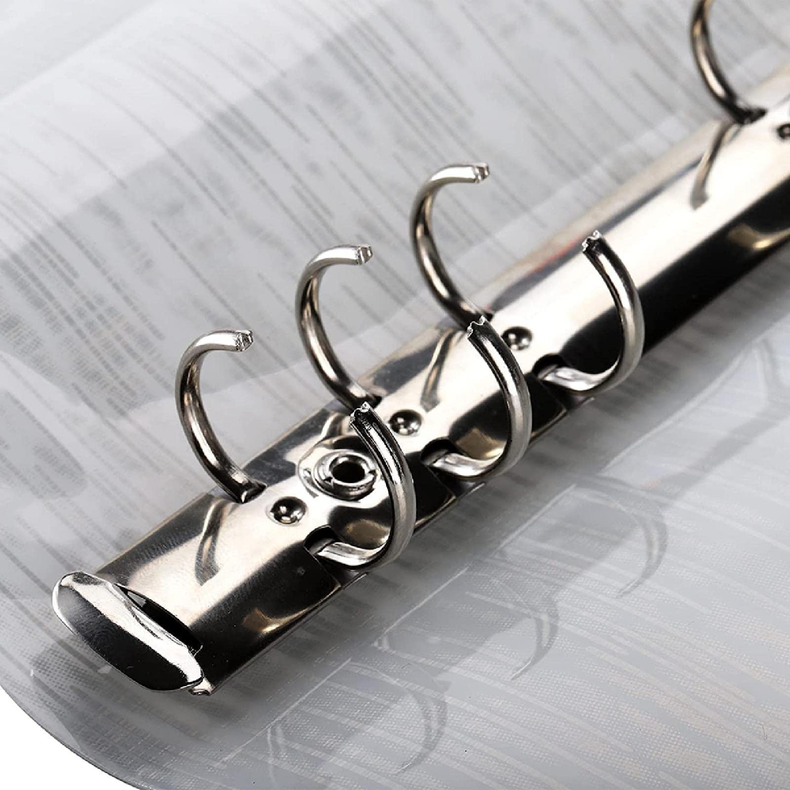 Raccoglitore A5 Trasparente Con Anelli - PVC Morbido E Chiusura A Bottone - Foto 12