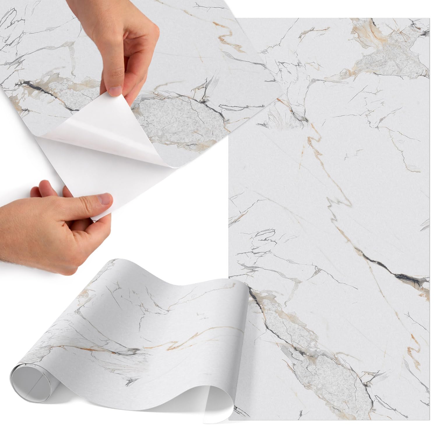 Papier adhésif meuble marbre résistant décoloration et imperméable fini mat 65x130