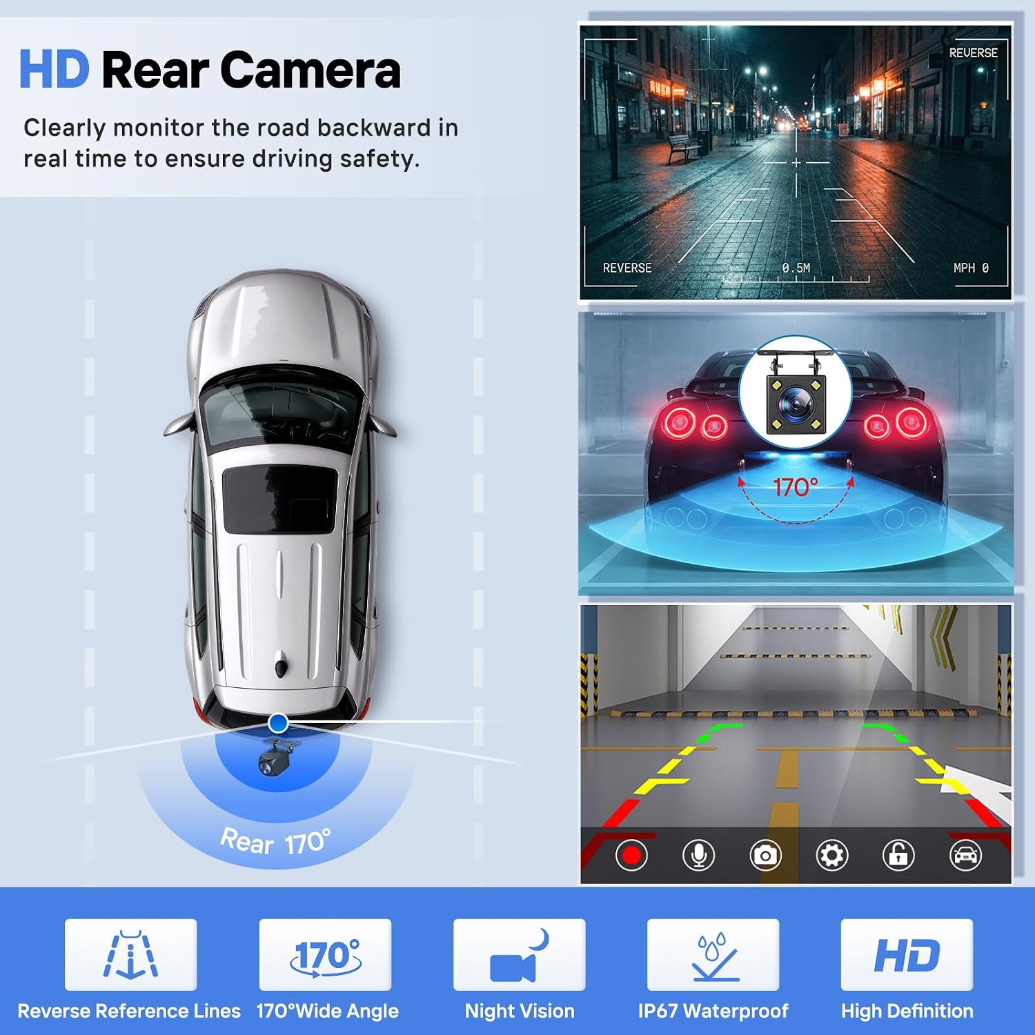 9" Wireless Apple Carplay Screen for Car, Portable Touchscreen Apple Carplay & Android Auto with OTA Update, Backup Camera,FM, Voice Control/GPS Navigation/Mirror Link/BT thumbnail