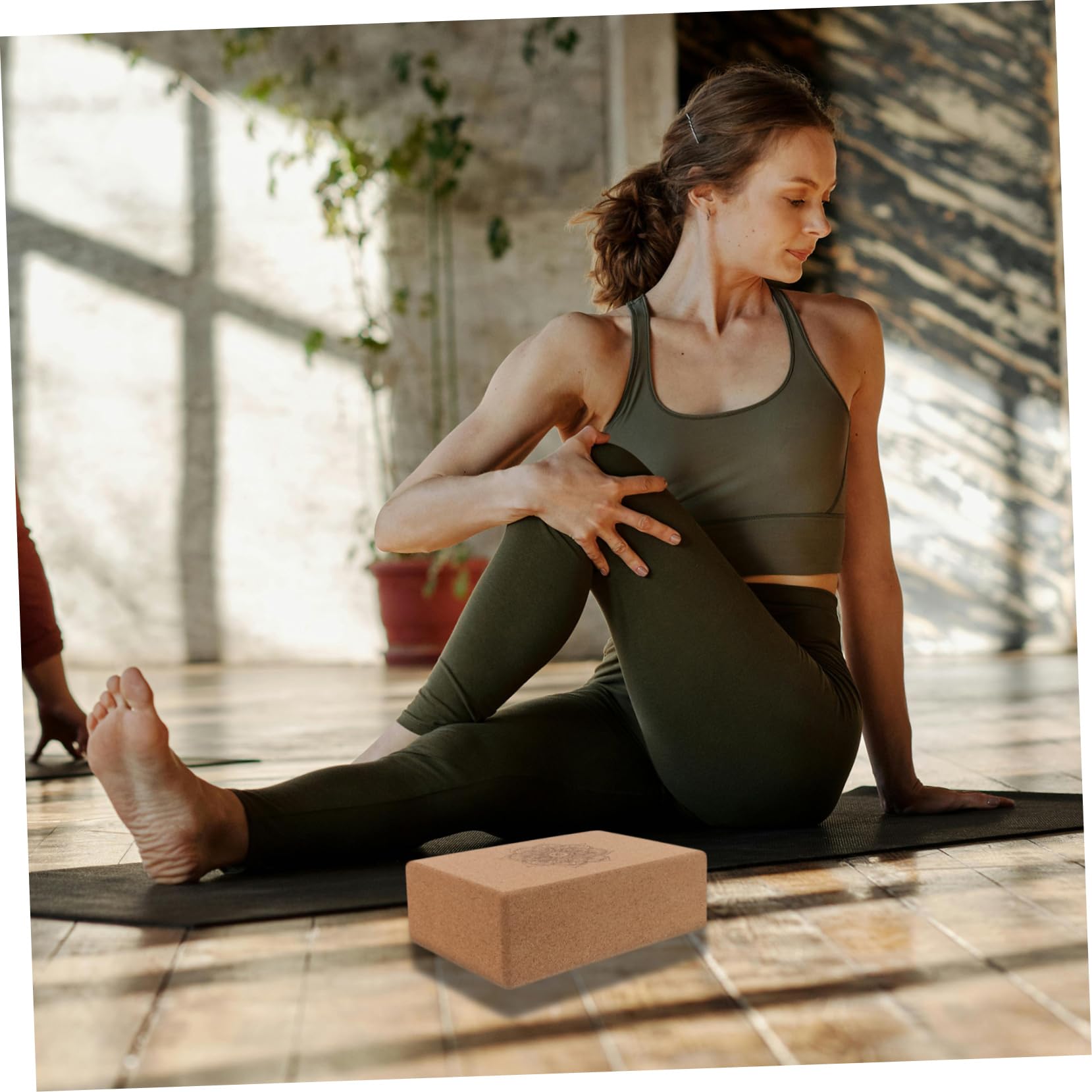 Yogablock aus Kork für Dehnung, Entspannung und Training