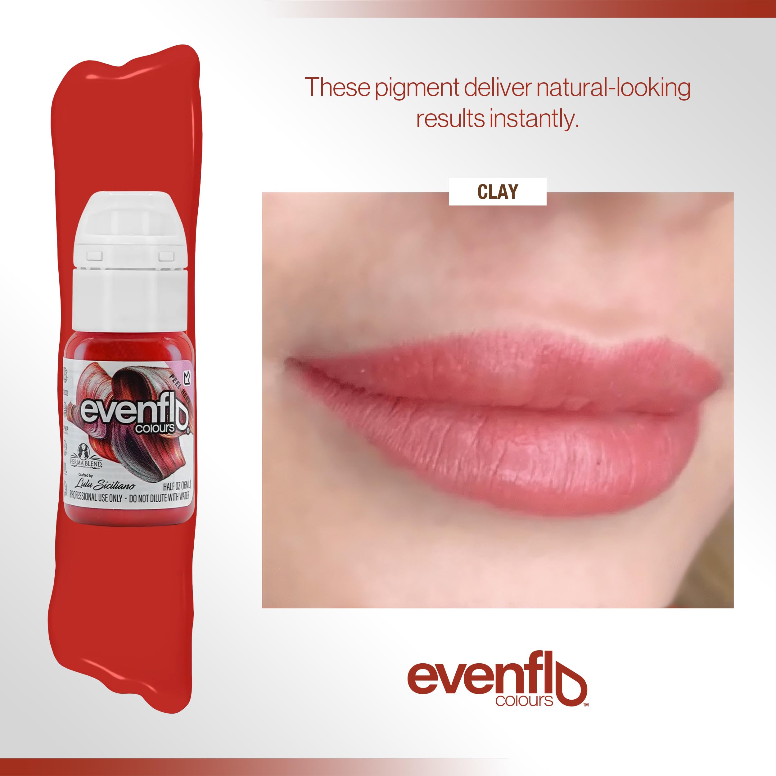 Amazon.com: Evenflo Colours Permanent Makeup for Lips, Used for All  Permanent Makeup Procedures, Professional Cosmetic Pigment - Clay, 0.5 oz :  Beauty & Personal Care