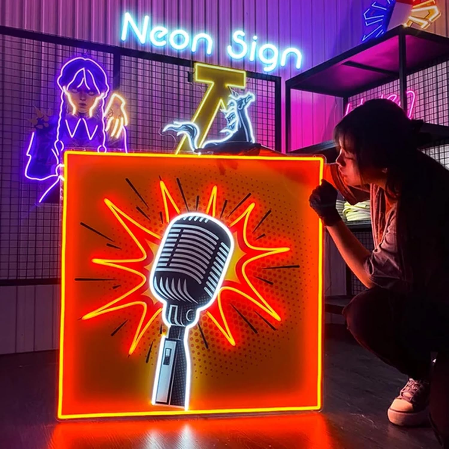 Custom Neon Sign Logo - Personalized LED Logo Neon Customizable UV Printed for Business Sign - Illuminated Acrylic Logo Neon Lights for Nail Hair Studio Bar Office Company Wall Home Decor-(10-60in) - Image 7