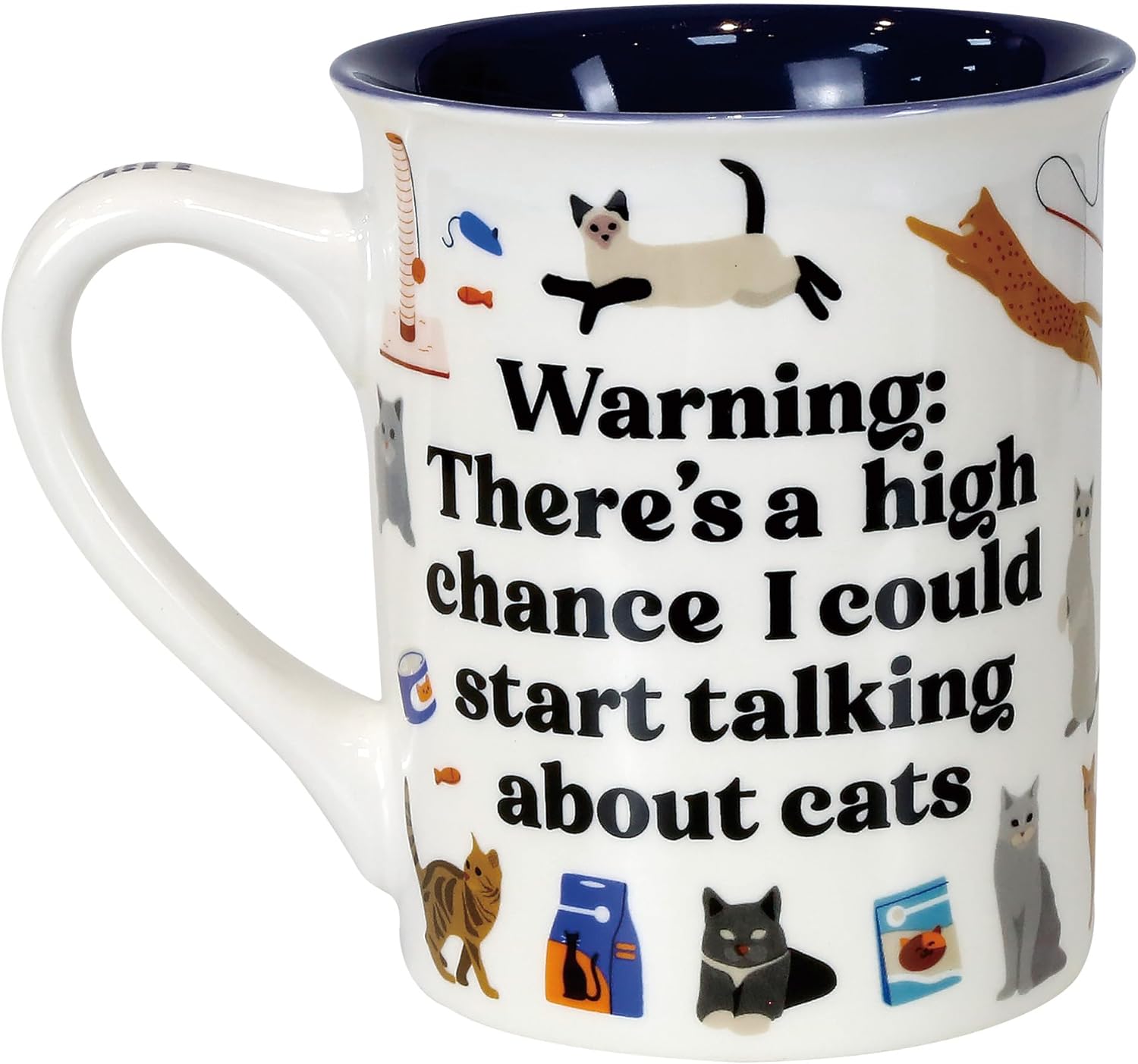 Enesco Our Name is Mud Pets Cat Person Start Talking Warning Coffee Mug, 16 Ounce, Multicolor - Image 2