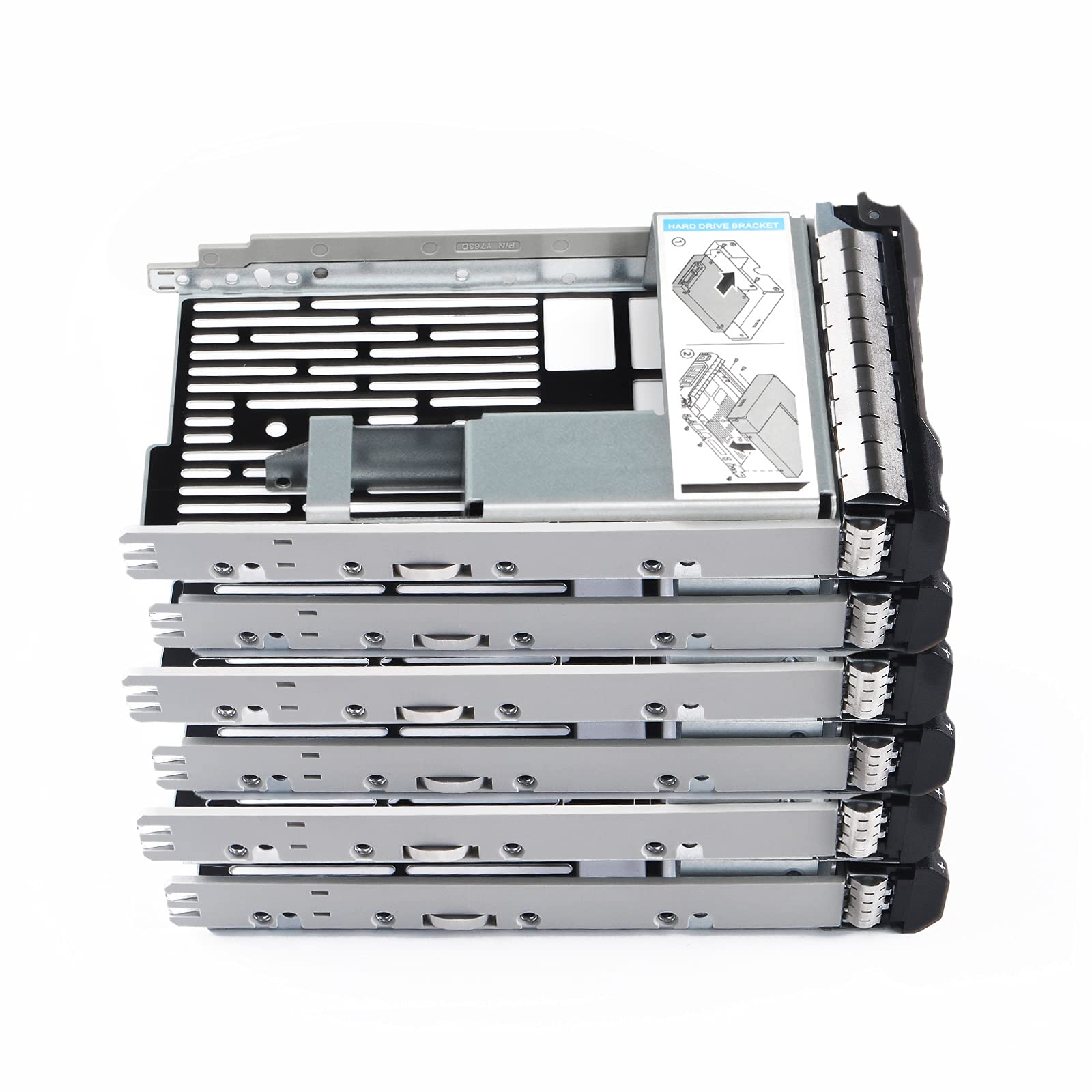 Lot de 6 disques durs 3,5" avec adaptateur HDD 2,5" pour serveurs Dell PowerEdge 11.-13. Gen