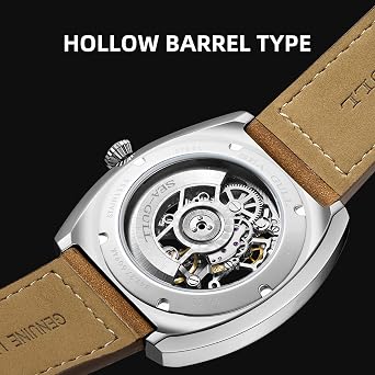 SEA-GULL Watch for Men Automatic Mechanical Wristwatches Waterproof Skeleton Dial 849.27.6094