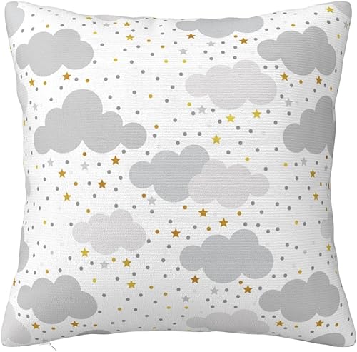 Fundas de almohada con patrón temático con cielo de ensueño fundas de almohada de 26 x 26 pulgadas, fundas de cojín decorativas para sofá, fundas