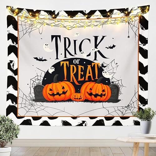 Miniatura 3 de Manfei Tapiz de fantasmas rosados para colgar en la pared con temática de Halloween para niños, niñas y adolescentes, diseño gótico, calavera,