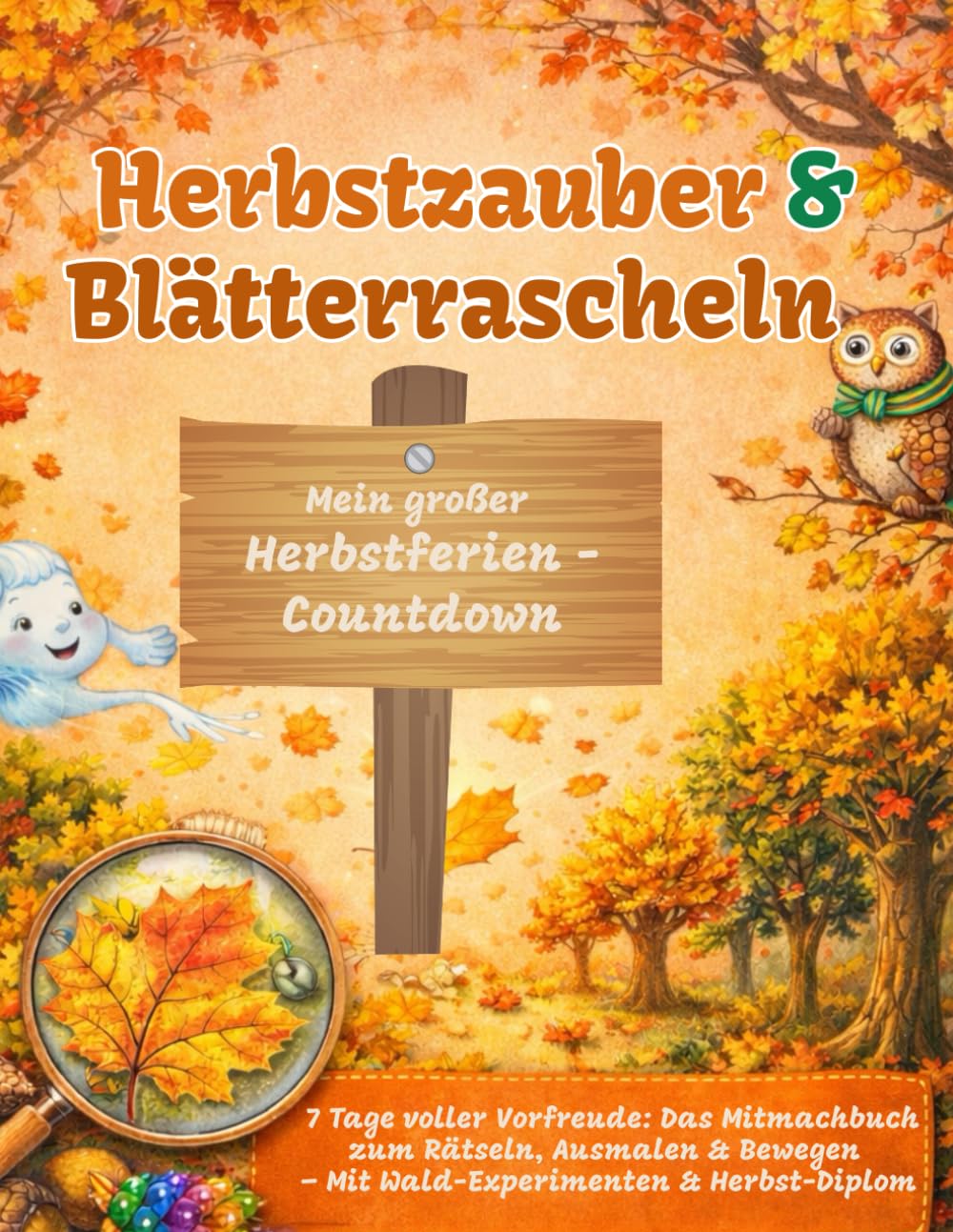 Herbstzauber & Blätterrascheln: Mein großer Herbstferien-Countdown: 7 Tage voller Vorfreude: Das Mitmachbuch zum Rätseln, Ausmalen & Bewegen – Mit ... (Meine Vorfreude-Countdowns für Kinder)