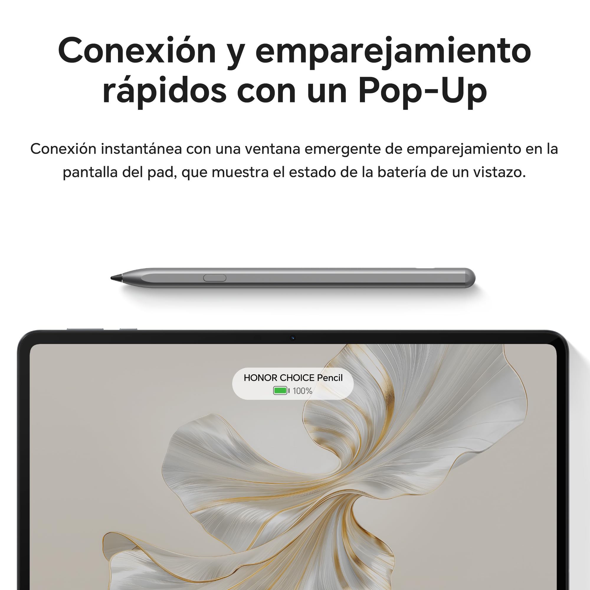 HONOR Choice lápiz para HONOR Pad 10/9/X9a, Rechazo de Palma, lápiz Tablet con Alta Precisión y Sensibilidad de Inclinación, Carga Rápida USB-C, lápiz táctil con 1 Puntas