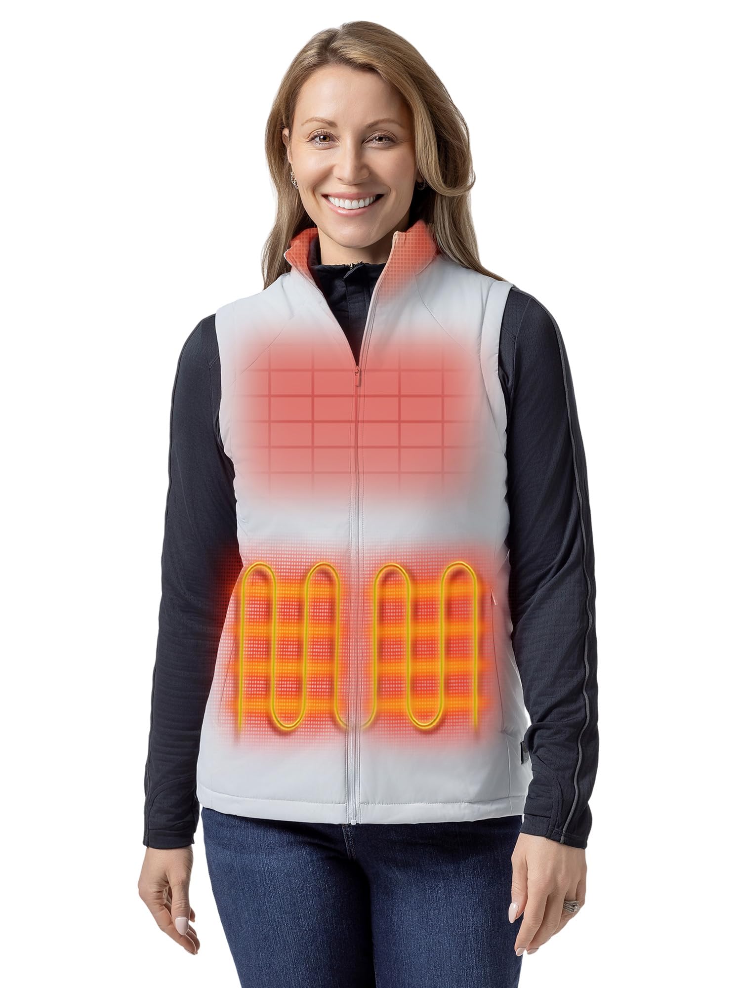 ORORO Women's Heated Vest with USB-C Rechargeable Battery, Lightweight Heating Vest for Running Hiking Golfing