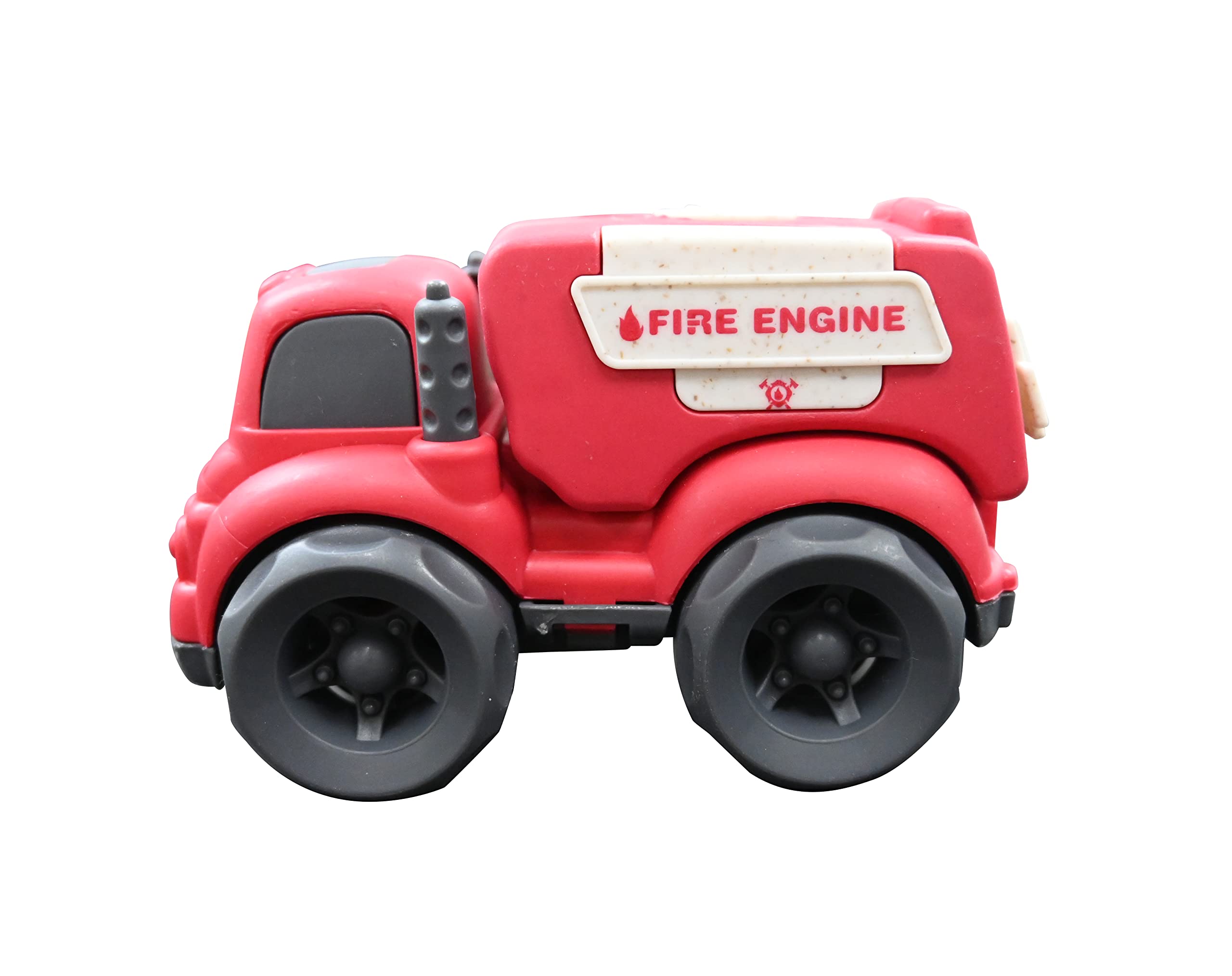 LEXIBOOK, Bio Toys, Set of toy cars partially made of wheat fibers, Police and Firefighter for children Red/blue, BIOC01 - Image 2