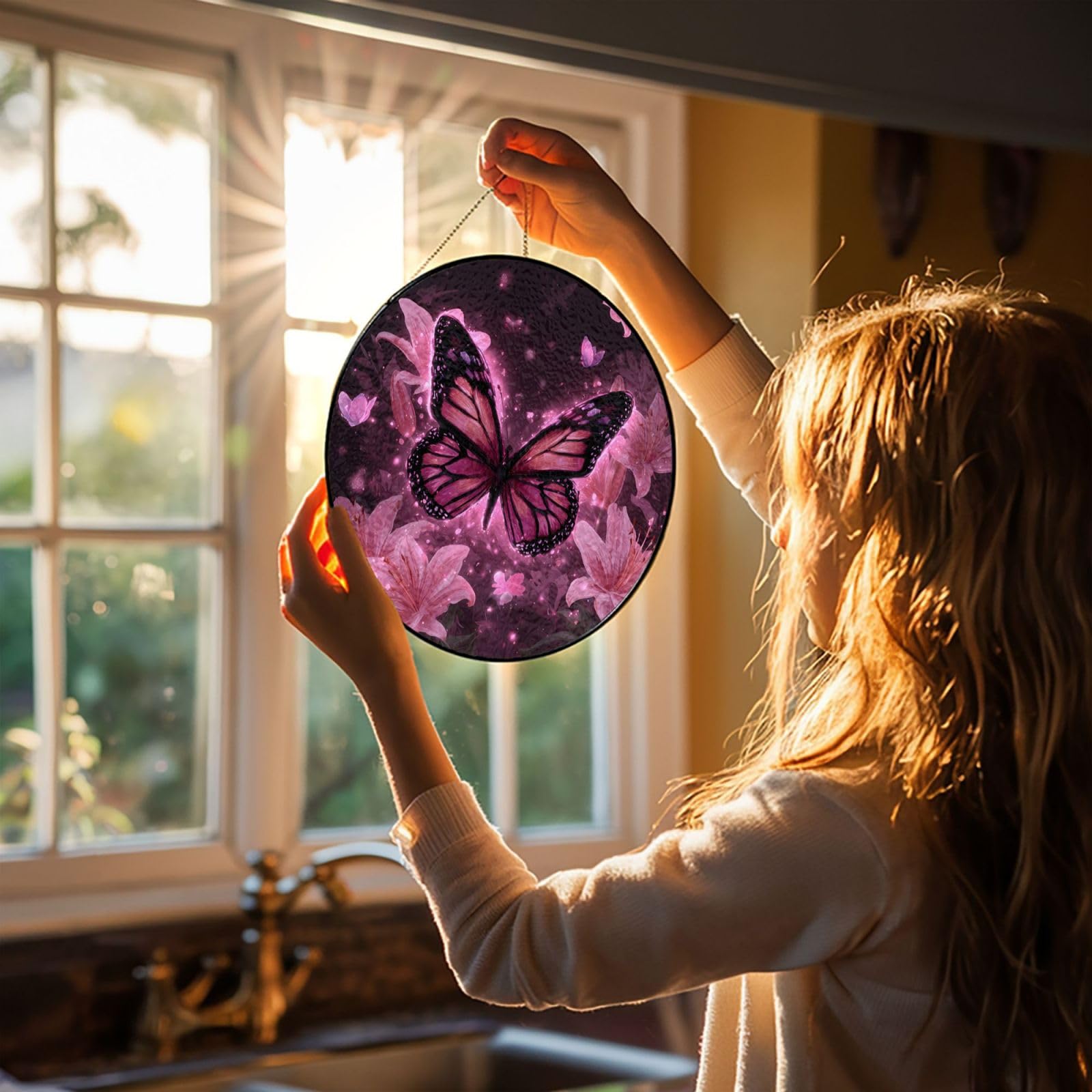 Glas-Sonnenfänger zum Aufhängen für Fenster, Terrasse, Garten