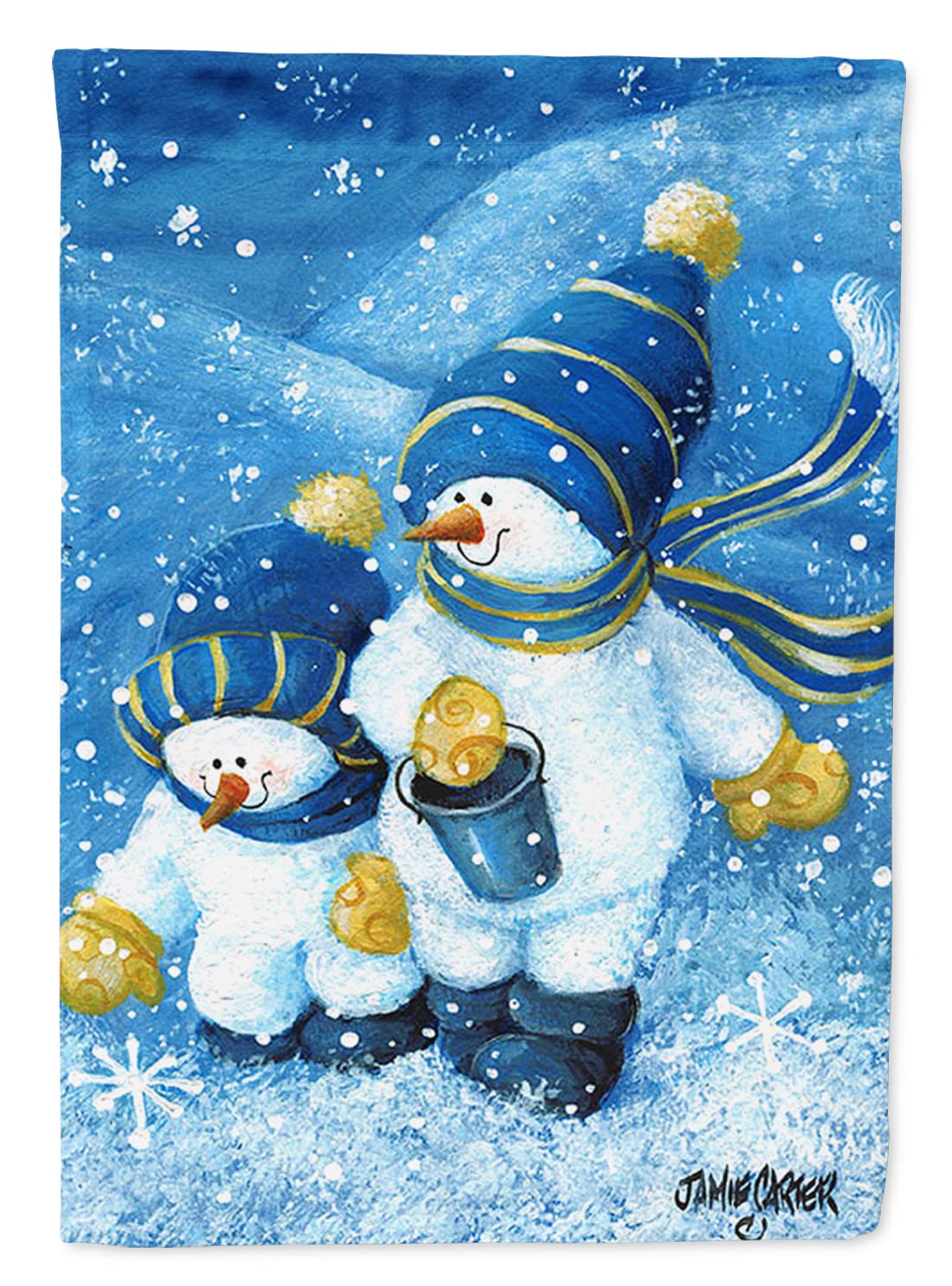 Drapeau sur Toile Bonhomme de Neige Caroline's Treasures Grand Format Multicolore