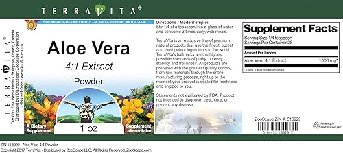 Miniatura 3 de Aloe Vera 41 Polvo (1 oz, ZIN 518929)