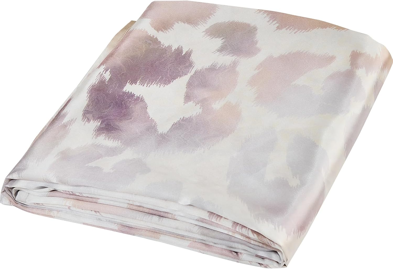 Warmstar Watercolor Leopard Print Satin Flat Sheet Only,Queen Flat Sheet Silky Smooth,Satin Top Sheet for Queen Mattress,Wrinkle Resistant Bed Sheet Sold Separately