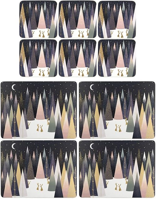 Sara Miller Frosted Pine Placemats and Coasters