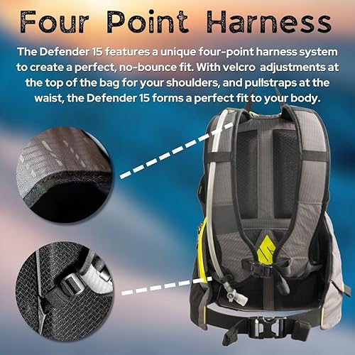 Miniatura 7 de Send It Defender - Bolsa de 15 L, MTB, mochila de moto con protector de columna vertebral para hombres y mujeres. Mochila de hidratación