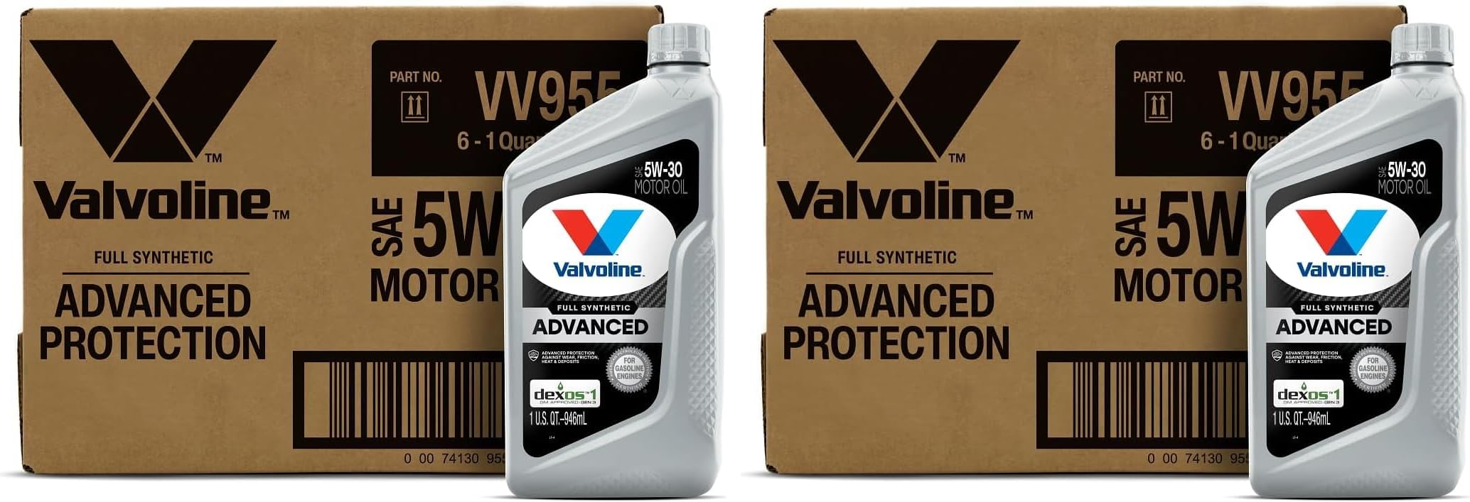 Advanced Full Synthetic SAE 5W-30 Motor Oil 1 QT, Case of 6 (Pack of 2)
