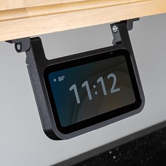 Under Cabinet Kitchen Mount Bracket for Amazon Echo Show 5 3rd Gen Alexa Devices | Compatible only with 3rd Gen 2023 Echo Show 5 Model | All Hardware Included Black
