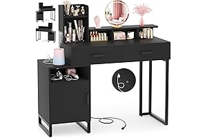 Small and Mighty: Enhance Your Space with the Black Vanity Desk
