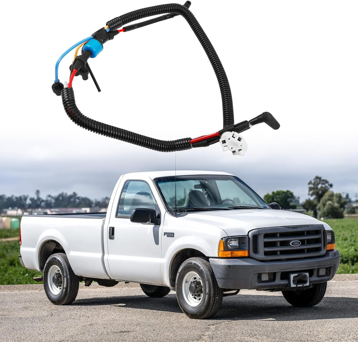 Auto Lock Hub Upper Vacuum Solenoid Line Tube Fit for Ford 1999-2003 for 2004 F-150 Heritage for Ford 1999 F-250 4WD with Check Valve Assembly Replacement for XL3Z-3A788-AA XL3Z3A788AA