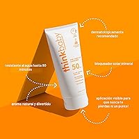 Vista 2 de Thinkbaby SPF 50+ - Protector solar para bebés, 177 ml – Crema solar mineral natural y segura para bebés – Resistente al agua – Protección solar