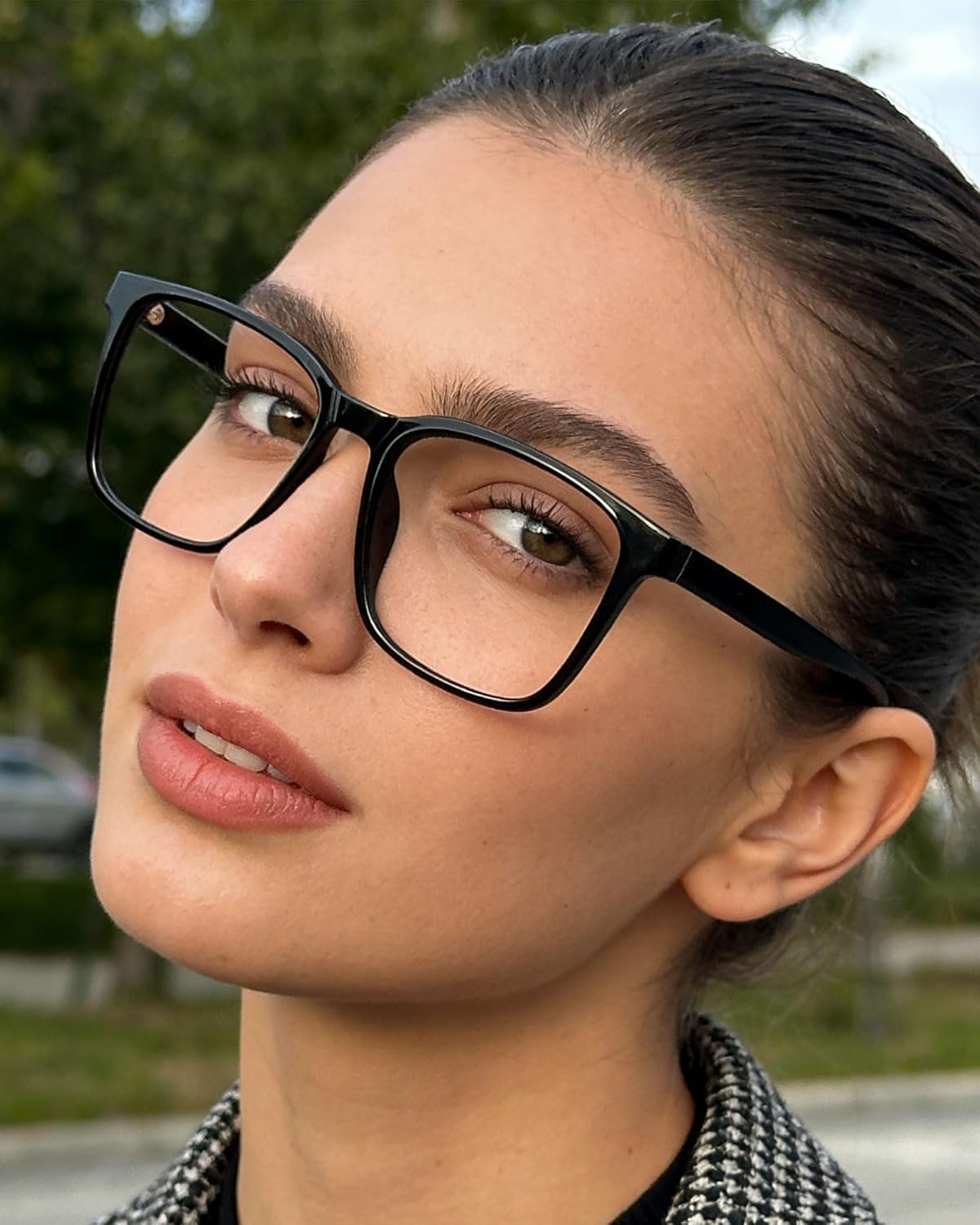 TEAPLMTT Blue Light Blocking Glasses Oversized Square Computer Glasses Anti Blue Light for Women Men - Image 2