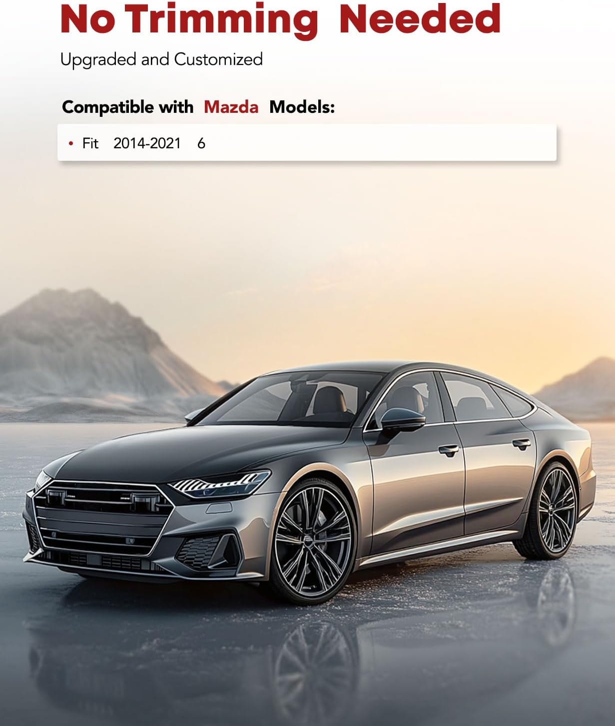 YHTAUTO Floor Mats Compatible with 2014-2021 Mazda 6, TPE Floor Liners All-Weather Protection Custom Fit, 1st & 2nd Row, Set of 3 - Image 2