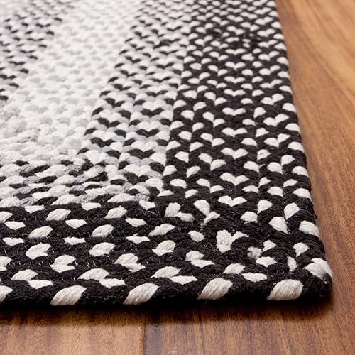 Miniatura 9 de Super Area Rugs Alfombra trenzada de granja de 4 x 6 pies, alfombra de algodón suave natural para comedorcocina, alfombra tejida de campo primitivo,