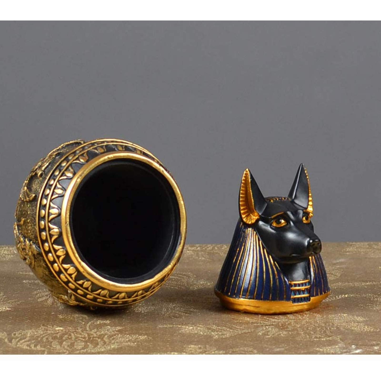 Amazon.co.jp: エジプトのアヌビス犬記念壷カノプス壺-プレミアム