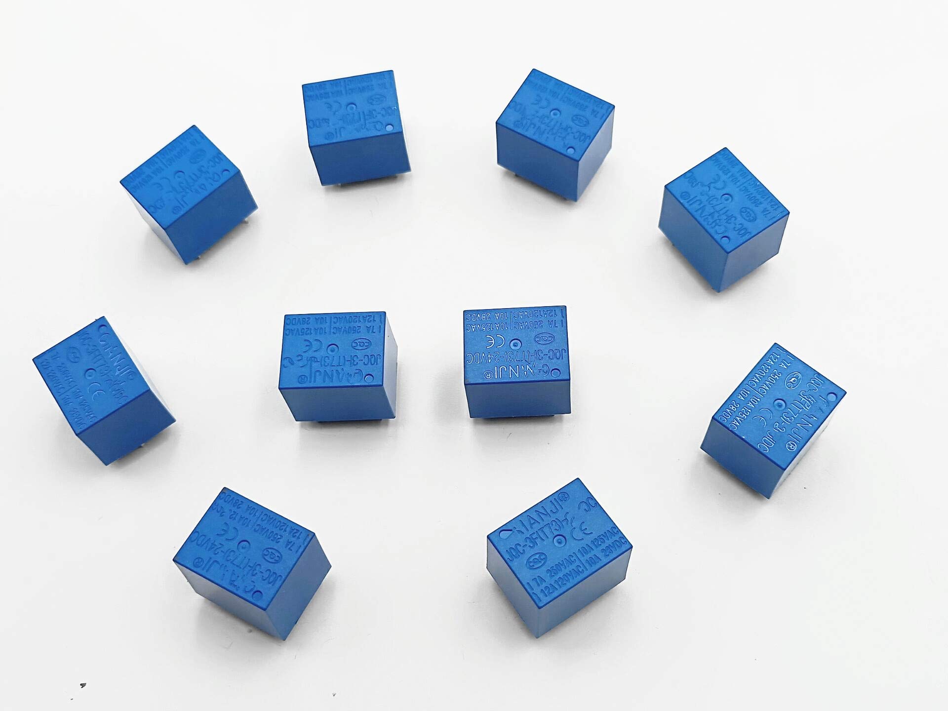 LXM General Purpose Relay 10 pcs DC 12V Coil 5 Pins SPST Power Relay JQC-3F …