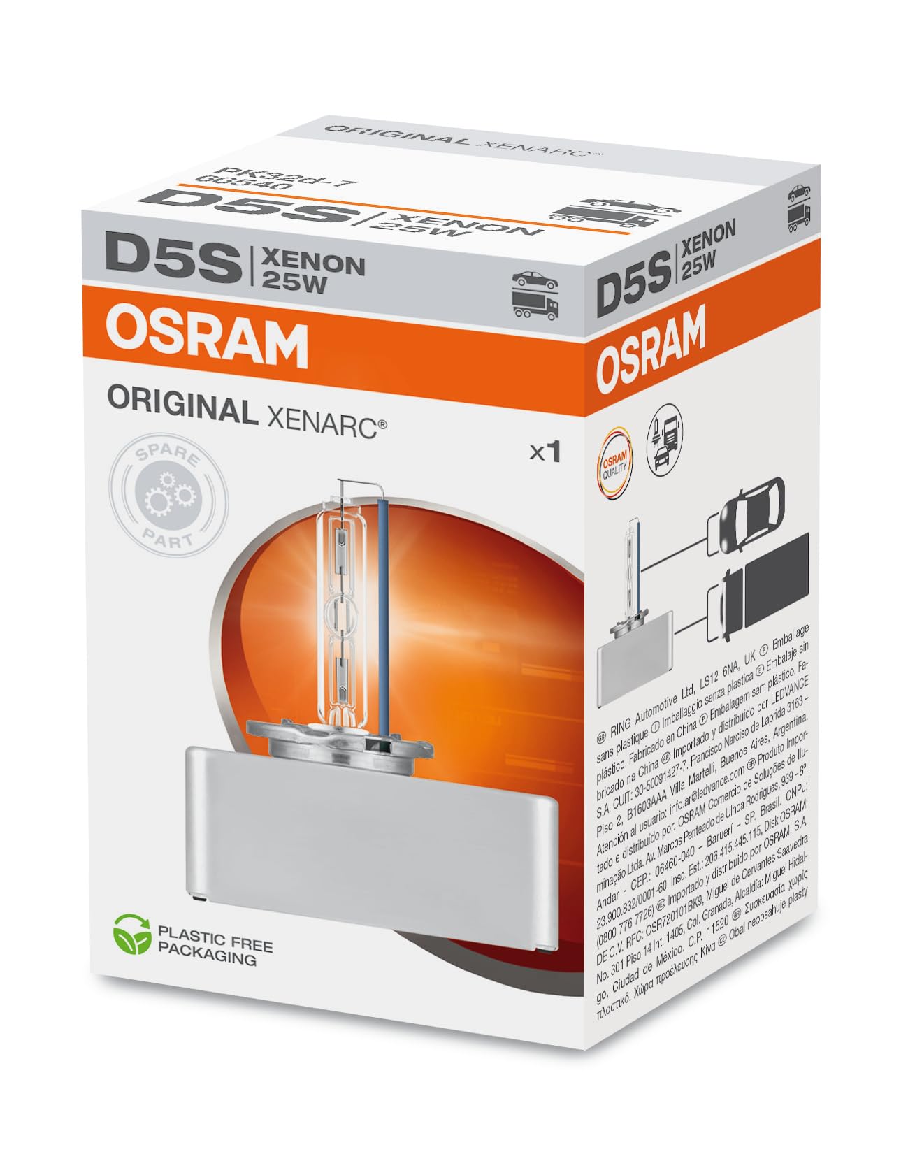OSRAM Glühlampe XENARC® ORIGINAL D5S Fernscheinwerfer 66540
