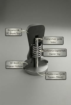 51mm Çelik Tabanlı Akıllı Espresso Tamper - Kendinden Hizalamalı Yaylı Tamper